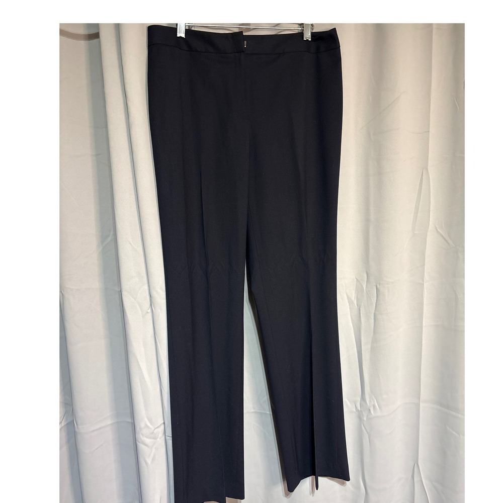 Lafayette 148 New York Womens Black Straight Leg Dress Pants Size 10 Career